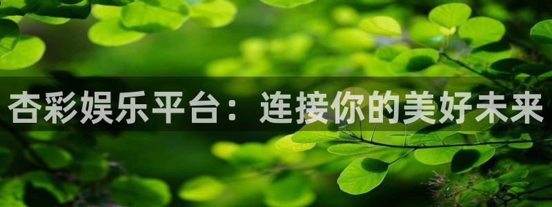 星亿娱乐登录界面入口：杏彩娱乐平台：连接你的美好未来