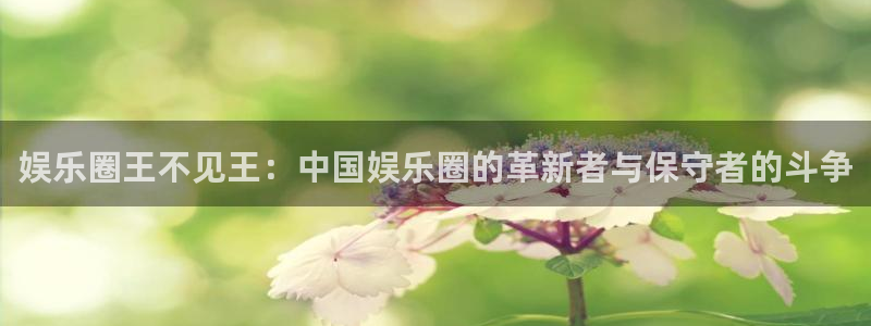 星亿娱乐游戏官网版：娱乐圈王不见王：中国娱乐圈的革新者与保守者的斗争